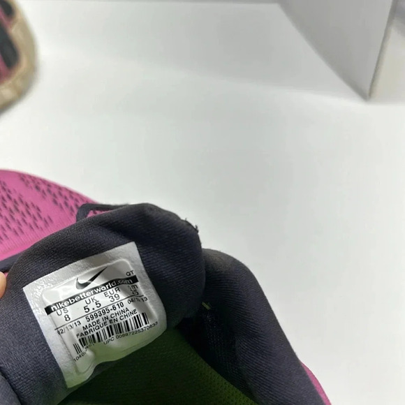 Nike Lunarglide 5 Sneakers Running Shoes Athletic Shoe Pink Green Womens Size 8 - Picture 11 of 12